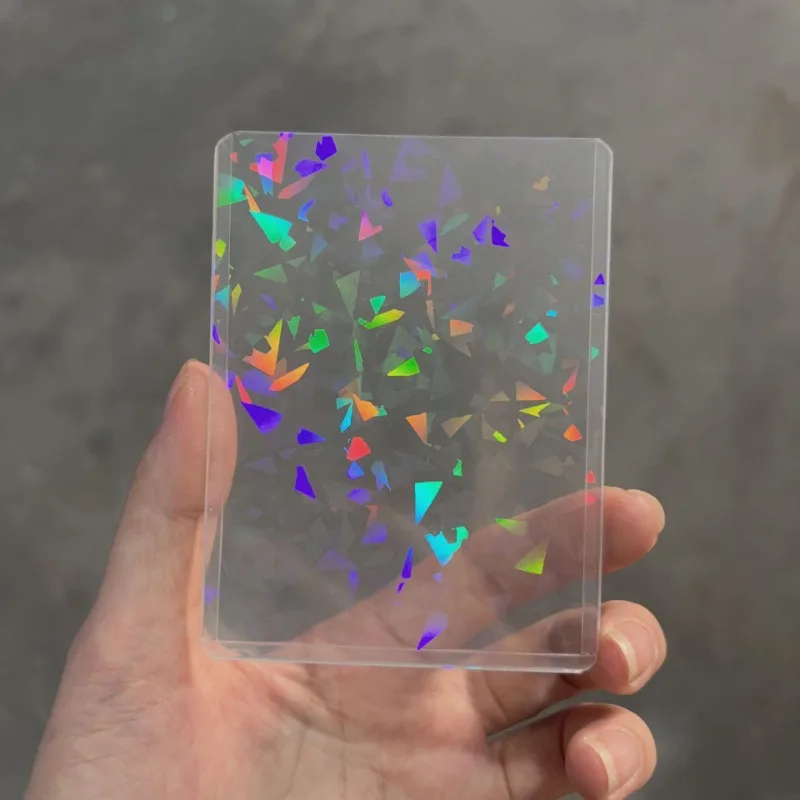 Card Protector B8 Hard Cover Star Heart Sleeves For Holo Postcards Top Load Films Photocard Game Cards 10pcs/Pack
