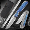 Austria M390 Powdered Steel Folding Knife Titanium Handle 60 HRC Ceramic Bearing EDC Tools Camping Hunting Outdoor Folding Knife 1