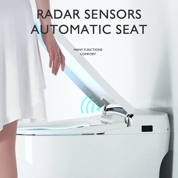 YYHC-2023 Modern color electric toilet flush automatically open smart black smart toilet 5