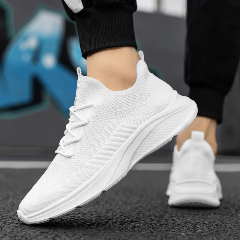 Summer Shoes For Men Breathable White Men's Sneakers 2022 New Fashion Walking Shoes Man Tenis Masculino Zapatillas Hombre 4