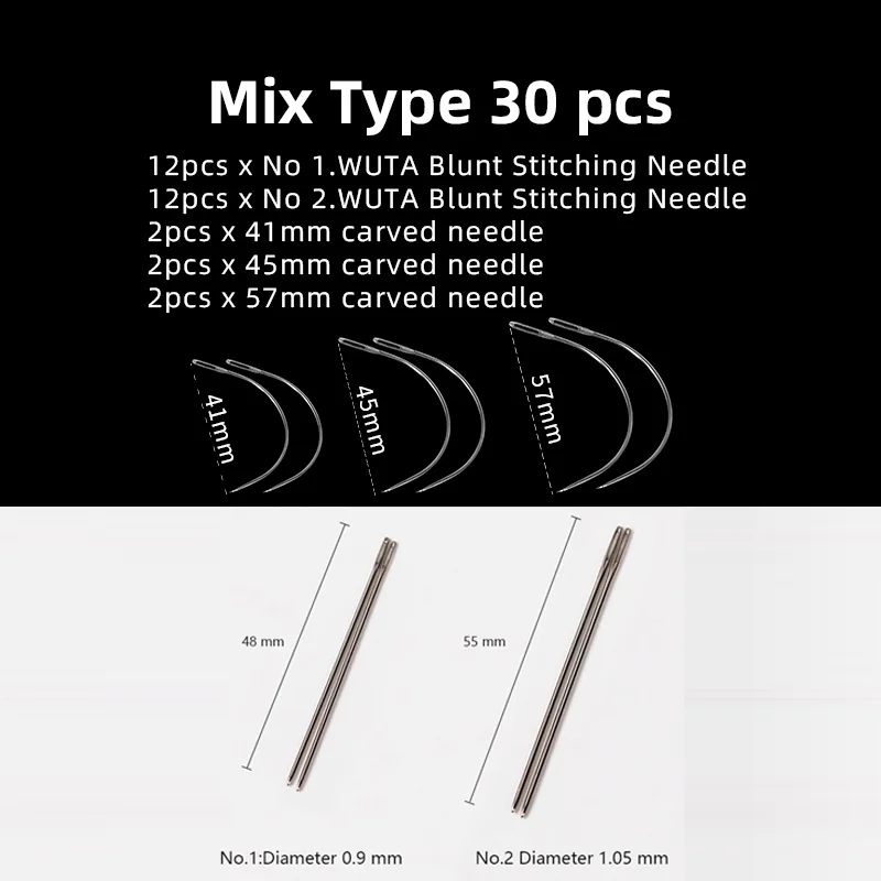 TLKKUE 25Pcs C-shaped Large Eye Curved Needle Stainless Steel Professional  Leather Craft Repair Sewing Needles DIY Working Tool - AliExpress