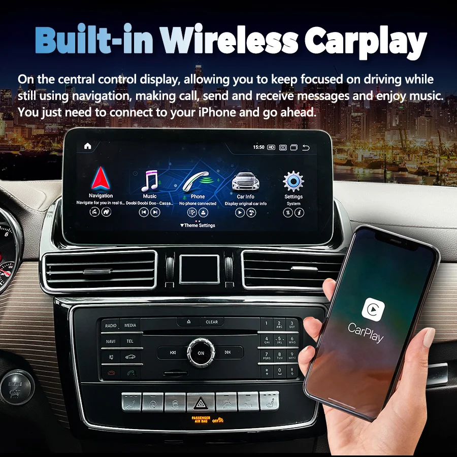 

12.3inch Car Multimedia Radio For Benz GLE Ml400 W166 Gl350 Gls450 Gls400 Gls63 Gls550 GLS Gle400 Android 13 GPS Video Player
