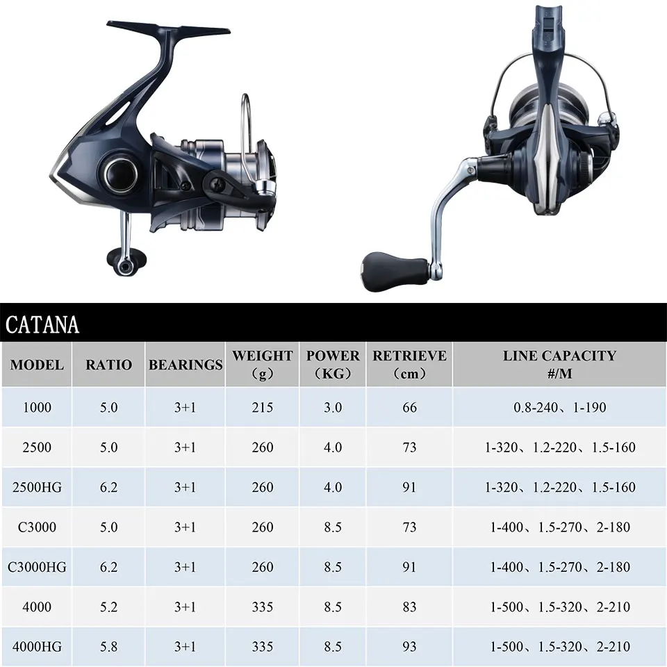 Fishing Reel Shimano Catana 4000  Shimano Catana 2500 Decathlon - 2023 Shimano  Reel - Aliexpress