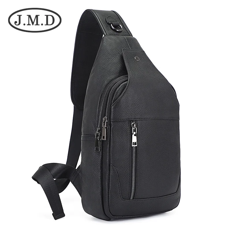 

Fashion Simple Leather Men's Chest Bag Large Capacity One Shoulder Crossbody Bag