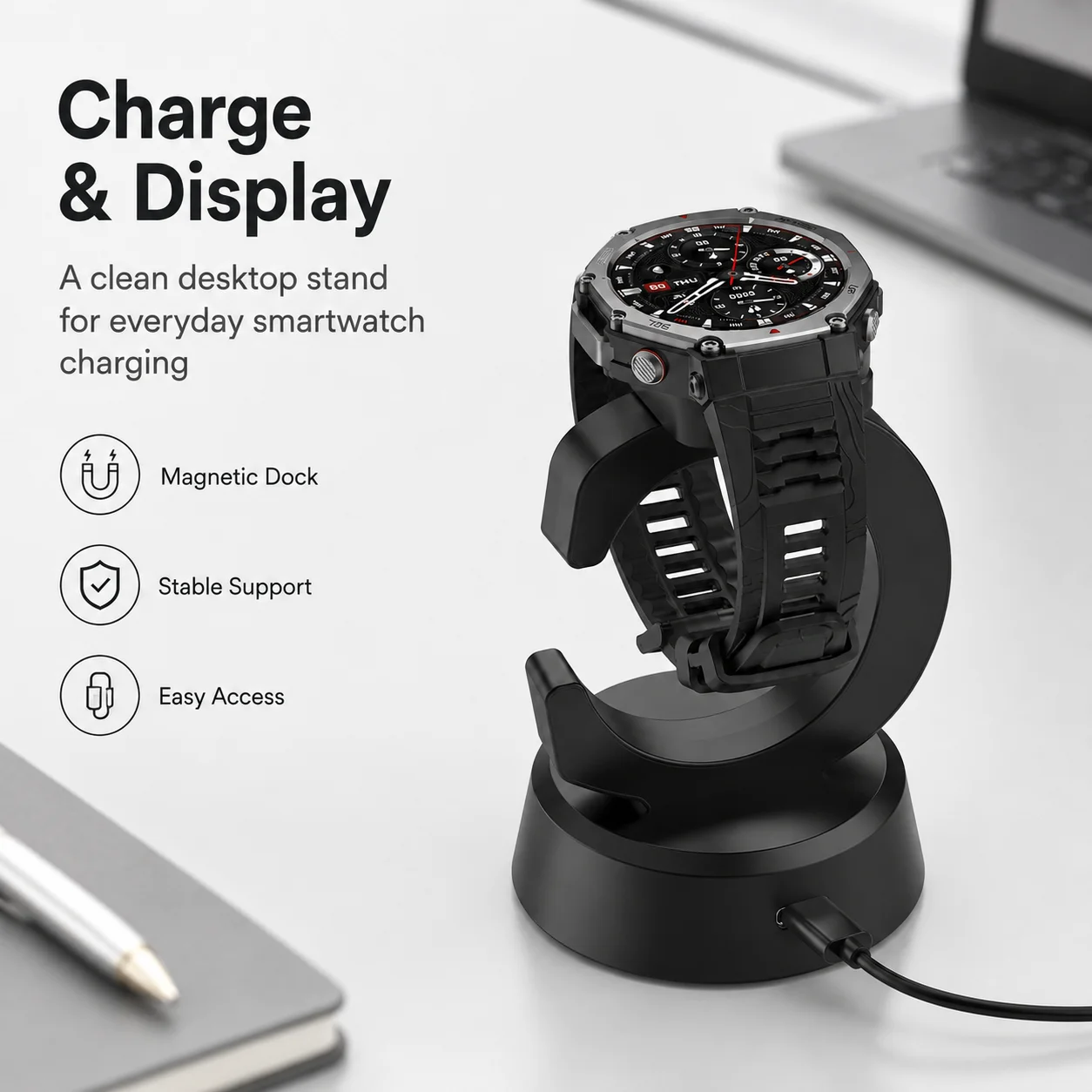 Premium Magnetic Charging Stand with USB-C