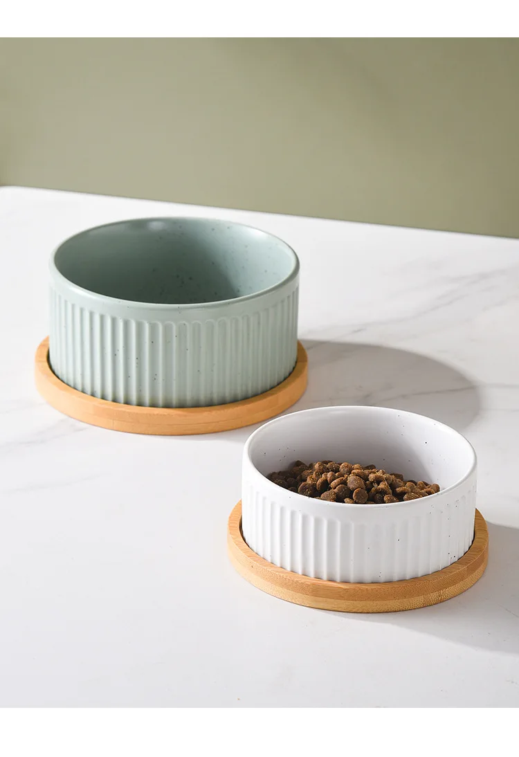 Bowl Double Triple Food Wood Pallet - PeticaDeals