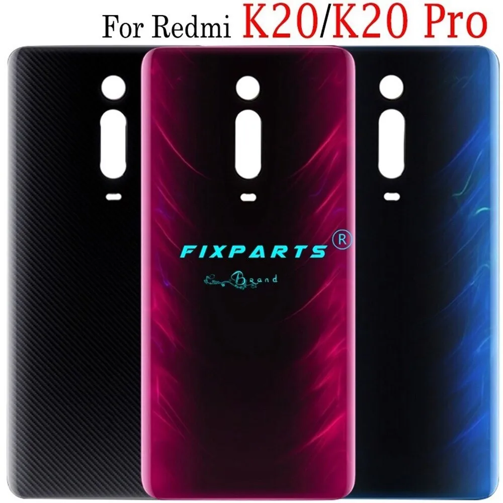 Glass Phone Back Cover For Redmi K20 Battery Cover Back Glass Panel Rear Door Case For Xiaomi Mi 9T Pro Back Cover With Adhesive
