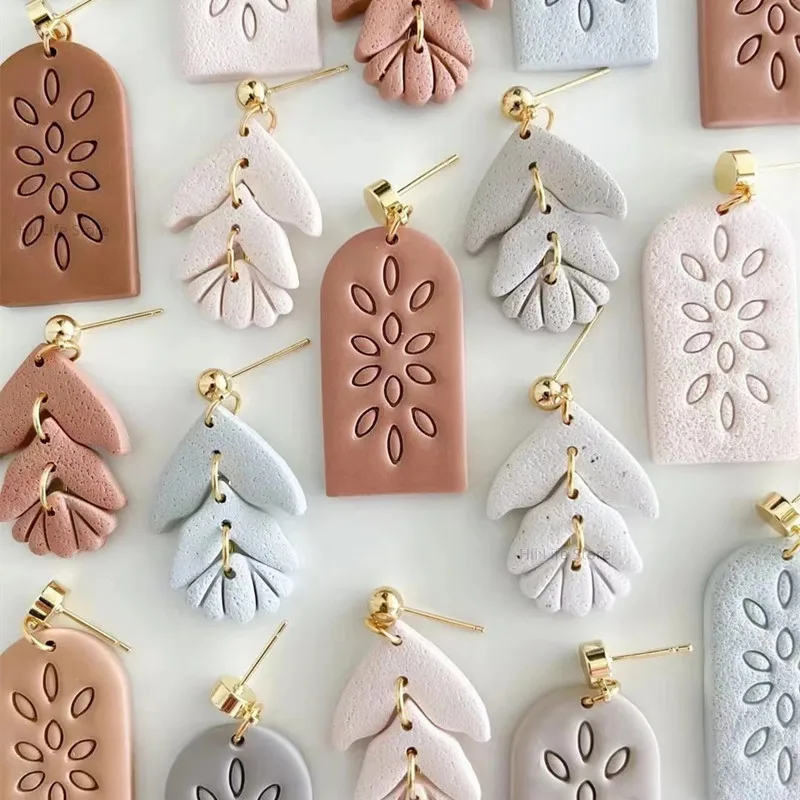 New Soft Pottery Handmade Earrings Cutting Mold Polymer Clay