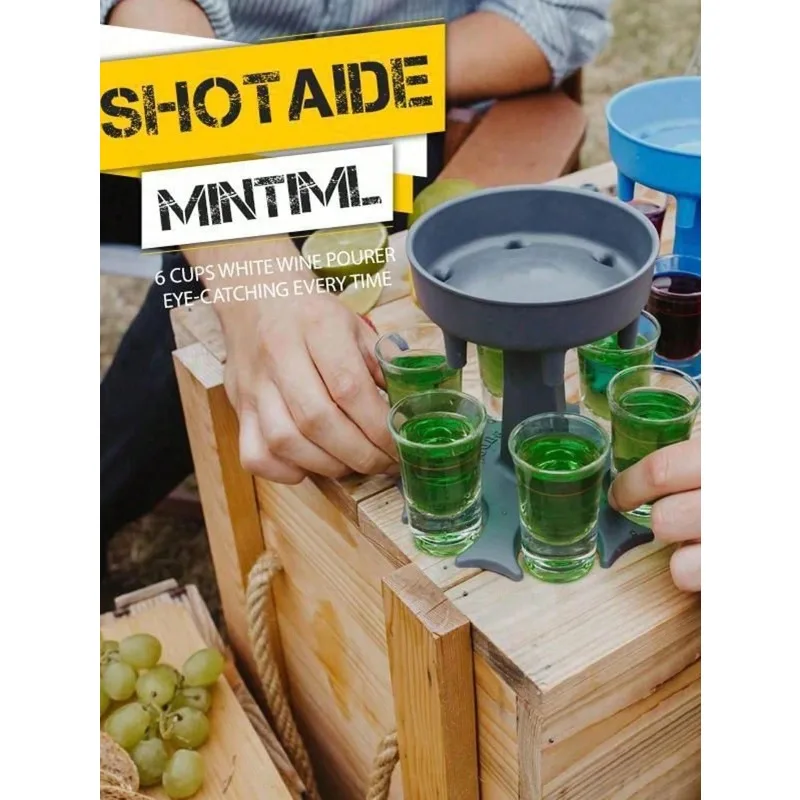 Wine Dispenser with Shot Glass Holder-Creative Beverage Funnel for Party Decoration,Halloween Christmas Themed Serving Tool