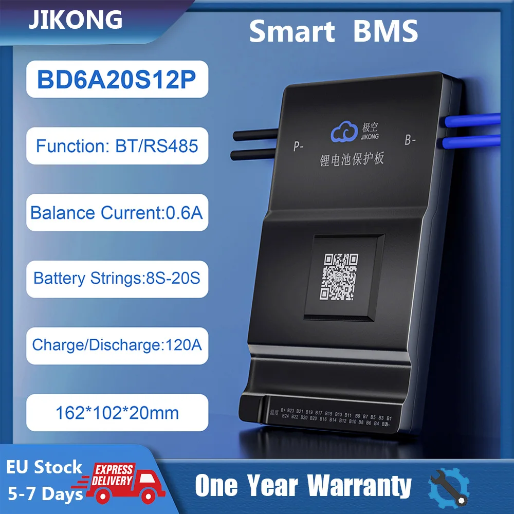 

Smart JKBMS JIKONG BMS Liion LiFepo4 LTO BMS 4S 5S 6S 7S 8S 9S 10S 11S 12S 13S 14S 15S 16S 17S 18S 19S 20S 60A 80A 100A 120A