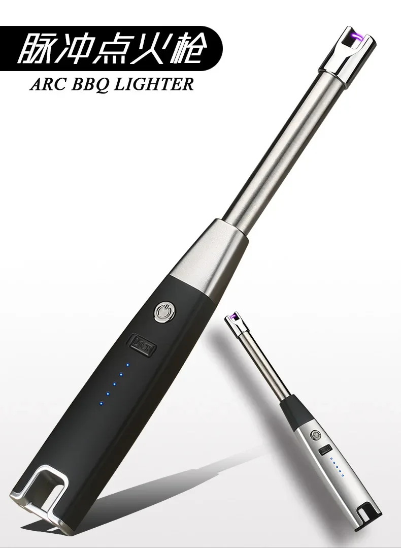 2025 New Type-C Electronic Rechargeable Arc Igniter Metal Windproof Igniter Gas Stove Igniter Plasma Arc Outdoor