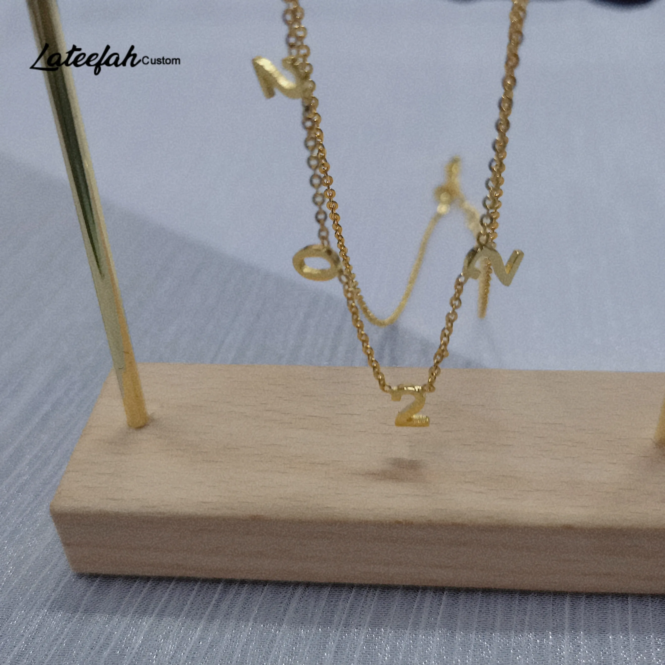 Lateefah Trendy Stainless Steel Custom Number Necklace for Women Girls Personality Custom Name Necklaces Jewelry As Gift