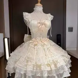 Elegant Gothic Vintage Slim Fit Evening Party Dress for Women - Summer 2025 Fashion ( 4197 beige)