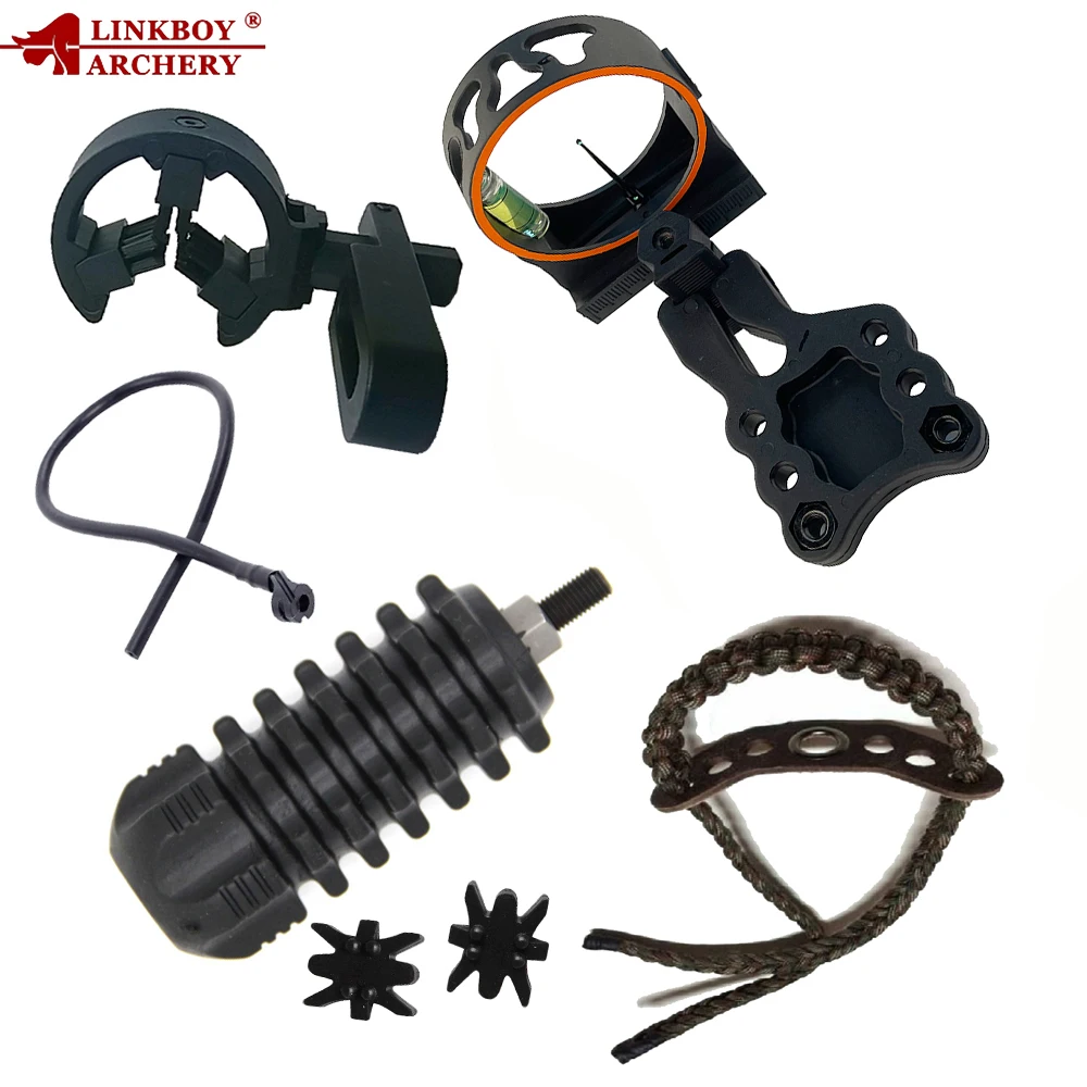 Compound Bow Upgrade Kit 6pcs In One with Sight Arrow Rest Stabilizer