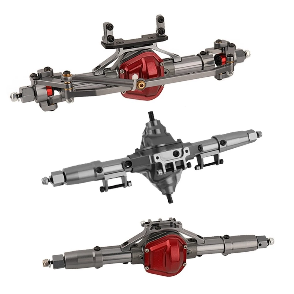 

Metal Front Intermediate Rear Axle Set for Axial SCX10 90021 90027 90028 6X6 6WD 1/10 RC Crawler Car Parts,Titanium
