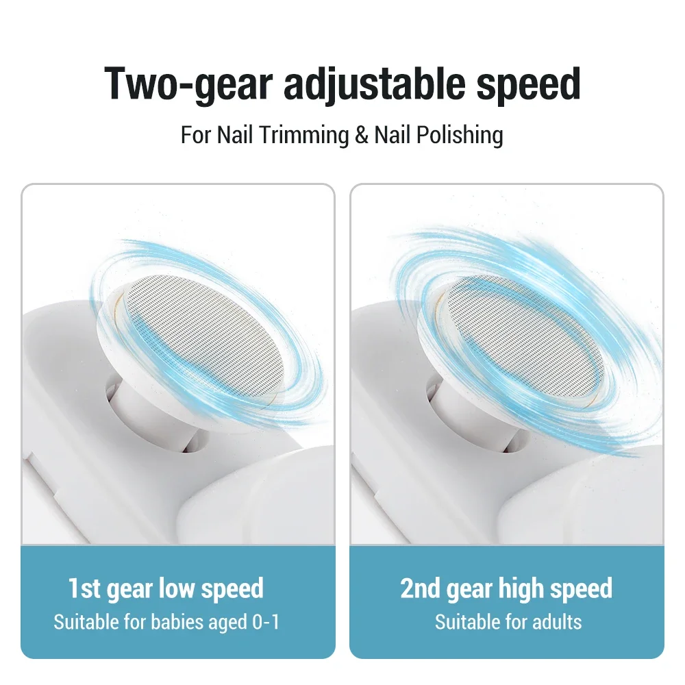 Rechargeable Electric Nail Clipper with LED Light for Baby and Adult