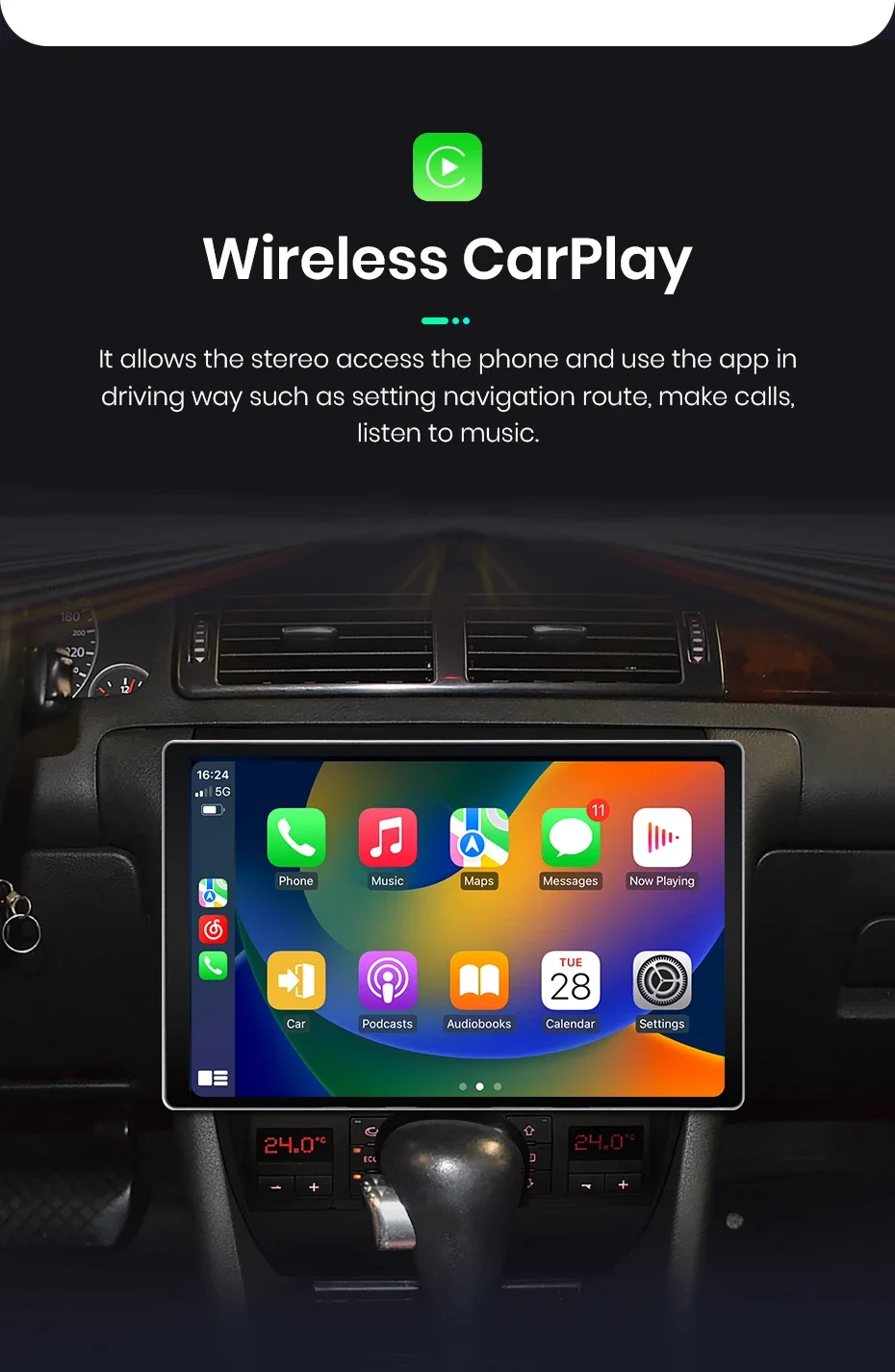 Junsun x7 Serie 11.5 "2k ai Stimme drahtloses Carplay Android Auto Autoradio für Audi A6 C5 2013-2016 S6 RS6 Multimedia Autoradio – Detail 12