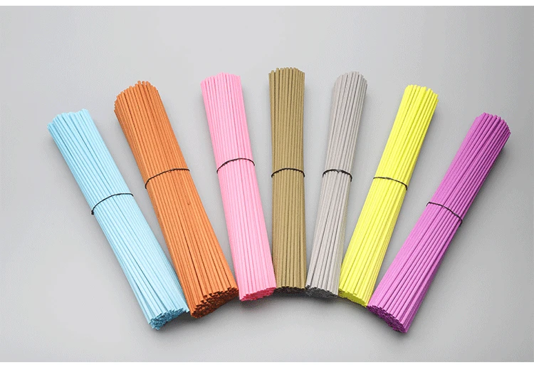 Description Picture 6 of item50pcs 22cmx3mm Colored Fiber Rattan Stick for Reed Diffuser Aroma Essential Oil Air Freshener Decorative For Home Fragrance