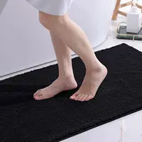 Hapihappy Bathroom Rug Chenille Bath Mat Non-Slip Bathroom Rug Soft Bath Mat Absorbent Bath Mat Washable Shower Mat for Bathroom 1