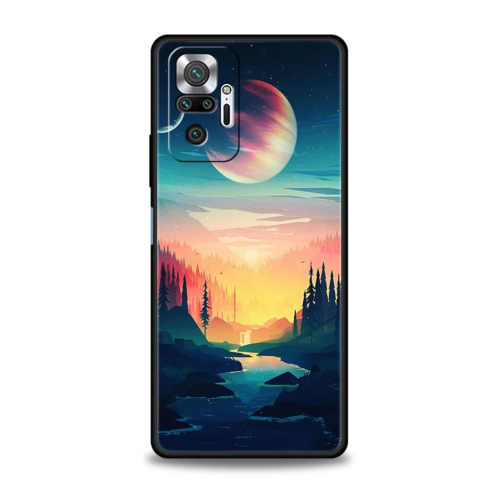 Painted Scenery Luxury Silicone Phone Case