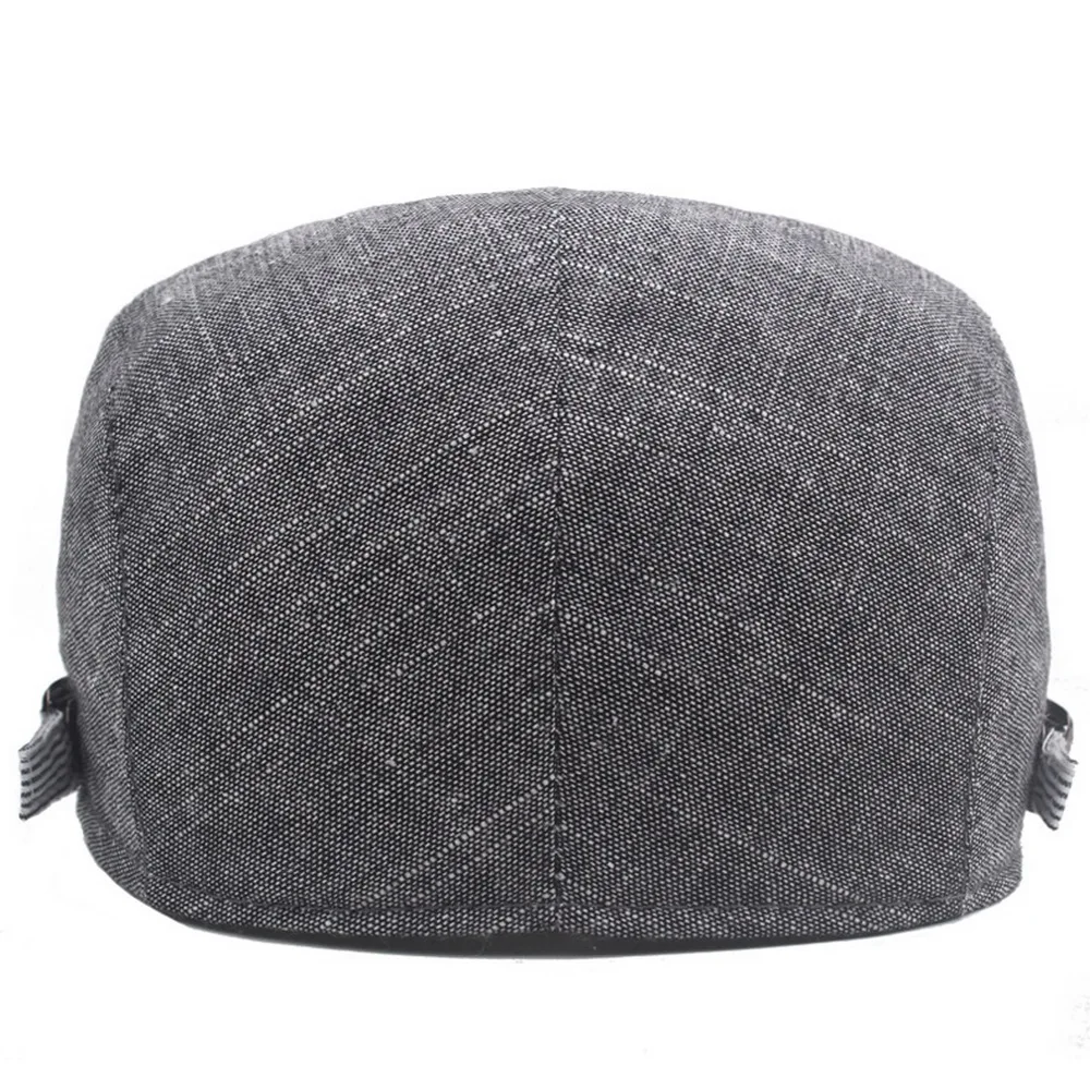 Men Newsboy Caps Spring And Autumn Berets Hats Cotton Polyester 57-62cm Big Head Circumference Striped Brim Casual Style BT0102 4
