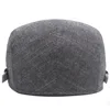 Men Newsboy Caps Spring And Autumn Berets Hats Cotton Polyester 57-62cm Big Head Circumference Striped Brim Casual Style BT0102 4