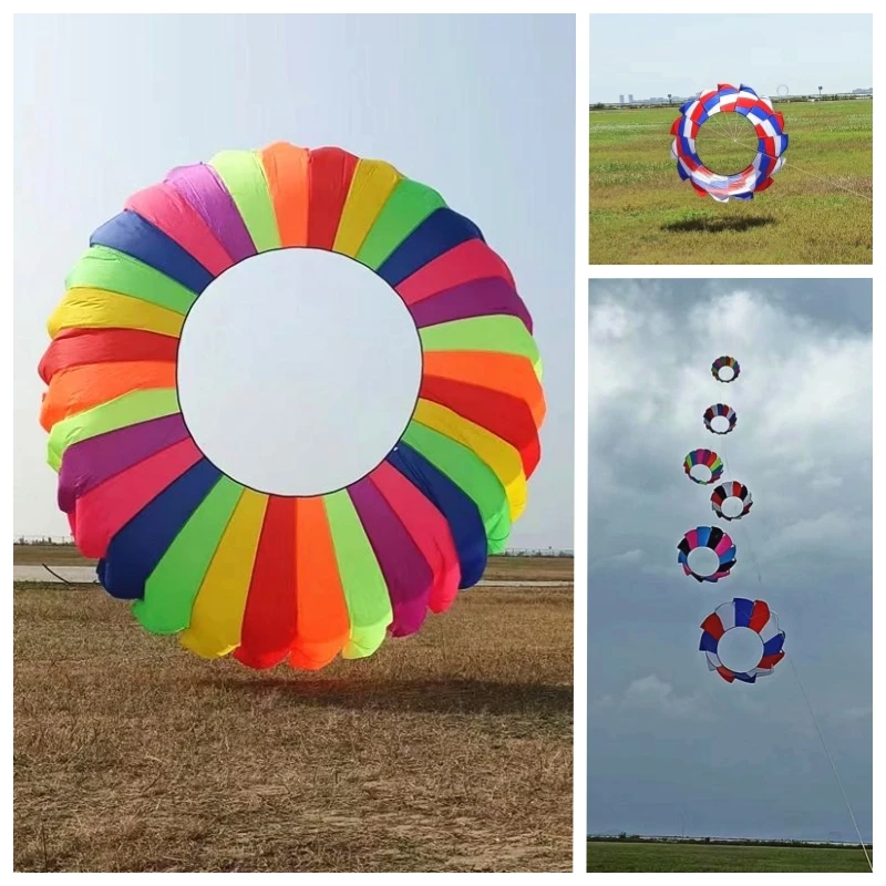 

free shipping rolling dragon kite pilot pendant a ring of light kite flying inflatable kites outdoor games kites for children