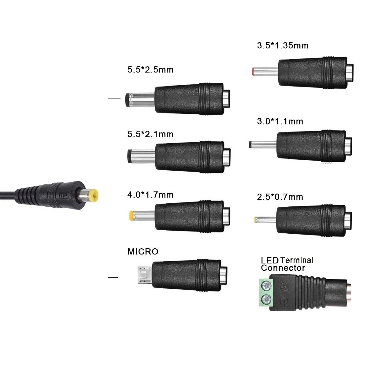 Universal Adjustable Power Adapter Charger - 30W with USB 2.1A Output for Various Voltage Settings
