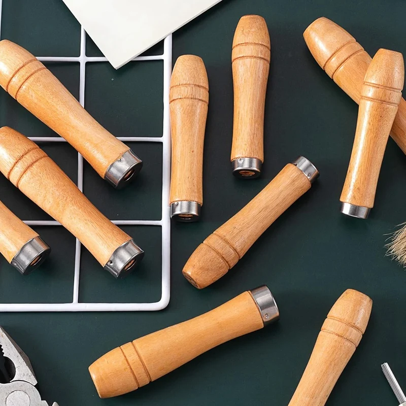 20Pcs Wooden File Handle With Strong Metal Collars,10Pcs For 6 Inch-8 Inch File + 10Pcs For 10 Inch-12 Inch File(2 Size)-N29R