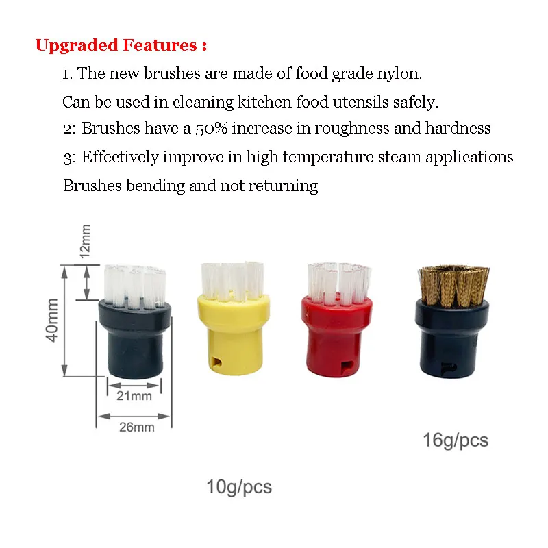 Description Picture 2 of itemNew Cleaning Brushes For Karcher Steam Vacuum Cleaner Head Parts SC1 SC2 SC3 SC4 SC5 SC7 CTK10 CTK20 Powerful Nozzle Clean Brush