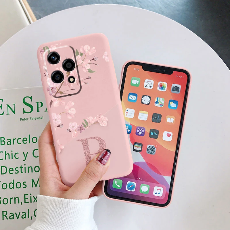 Cute Flowers and Letters Shockproof Soft Silicone Protector Case