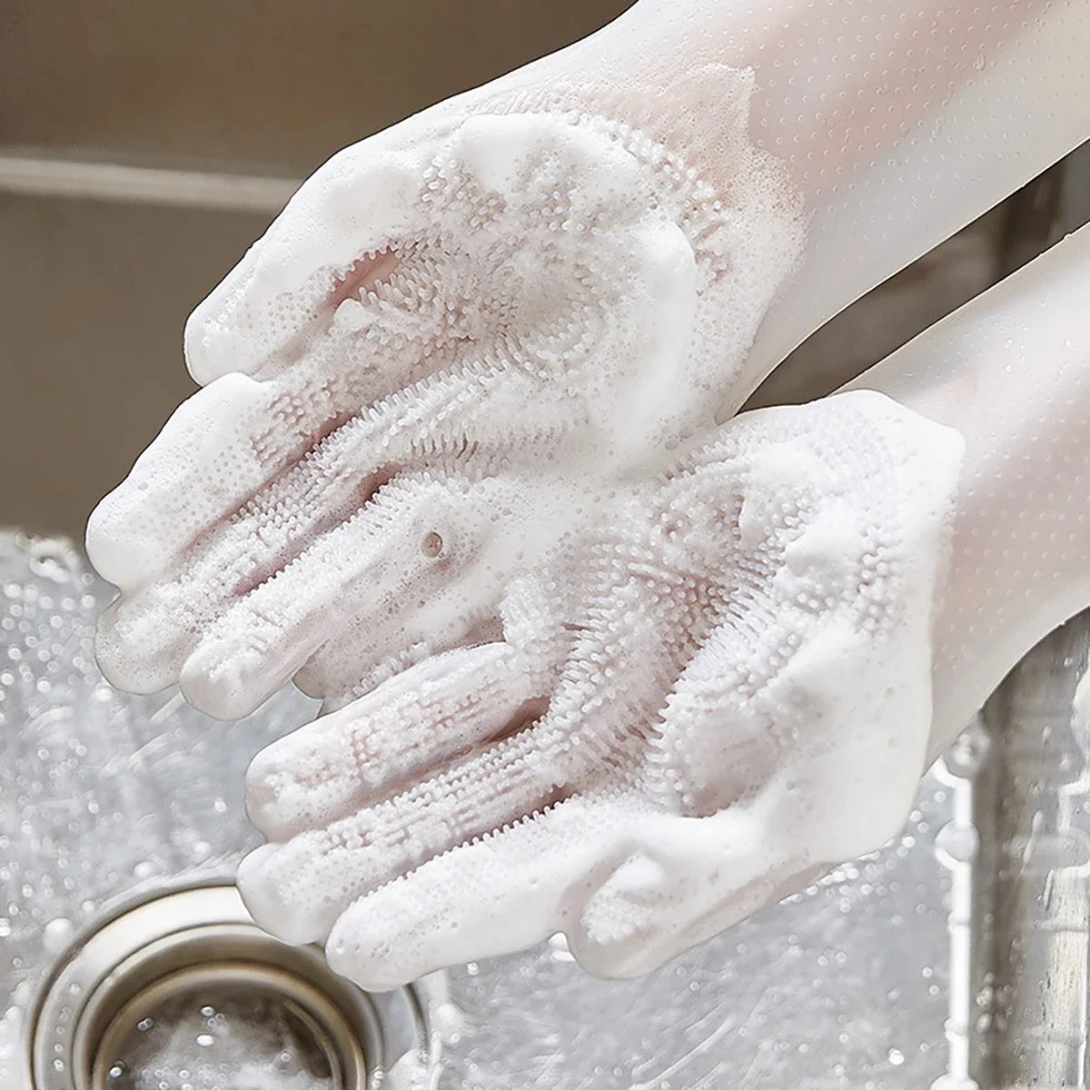 Pet Grooming Cleaning Gloves Dog Cat Bathing Glove Indirect Shampoo Gel Scrubber Clean Soft Silicone Glove Hand Skin Protection