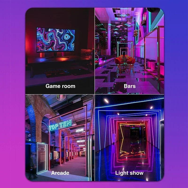 TUYA Neon LED Strip Lights 12-24V 84LEDs/M WIFI Neon Rope Light with Music Sync RGBIC Dreamcolor Chasing Strip Tape for Room