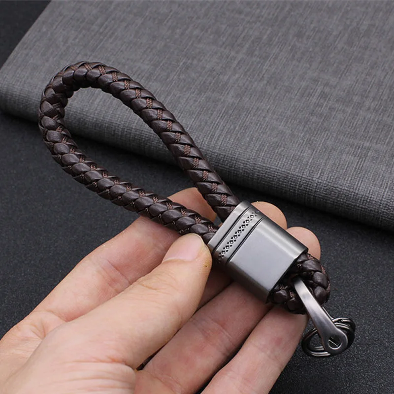 Key Rings For Car Keys Checked Leather Car Keys Accessories Multifunctional  Bag Pendants Wallet Decoration Alloy Horseshoe Lock - AliExpress