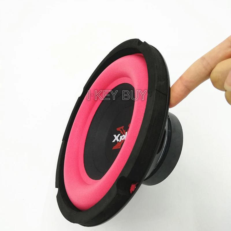 8 inch 880W 12V/220V Red Wooden Trapezoidal Bluetooth Radio Subwoofer Speakers Car/Home Subwoofer Use with Free Accesserios