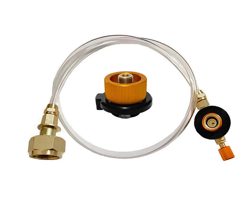 Description Picture 2 of itemGas Cylinder Filling Adapter Camping Gas Stove Burner Hiking Outdoor Burner Gas Tank Furnace Connector Valve Braided Hose