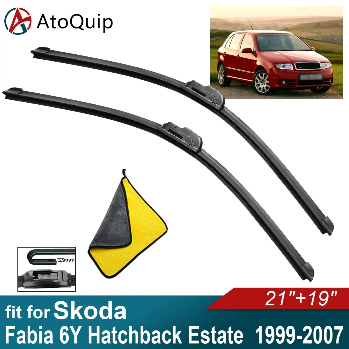 

Car Windshield Wiper Blades Fit For Skoda Fabia 6Y Hatchback Estate Wiper Blades Soft Rubber Auto Front Windscreen