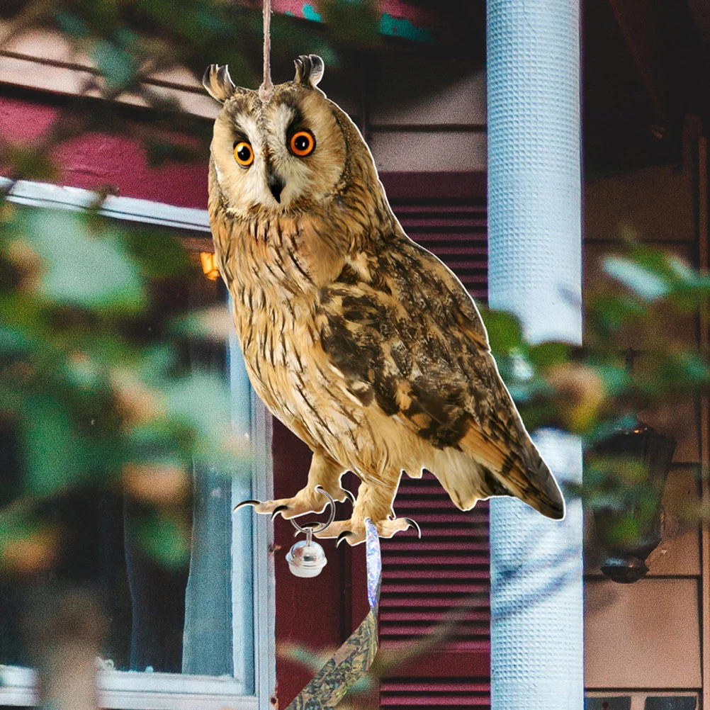 

Pastoral Orchard Yard Decoration Owl Bird Repelling Bell Pendant Bells for Crafts Garden Hanging Art Ornament Pp Tree Deterrent