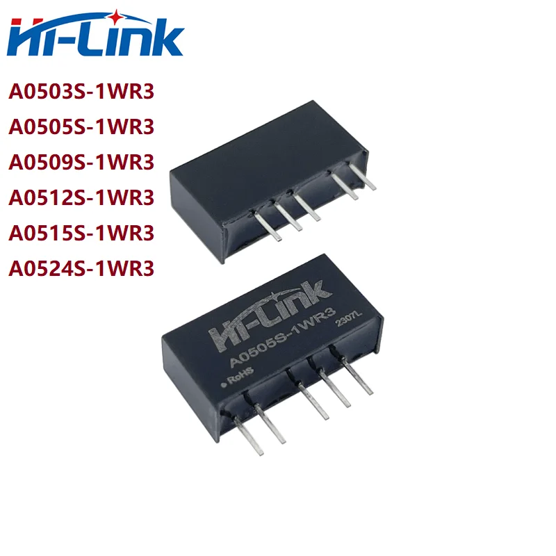 5pcs Hi-Link Efficiency 90% A0505S A0503S A0509S A0512S A0515S A0524S-1WR3 DC DC power module power supply switching power supply