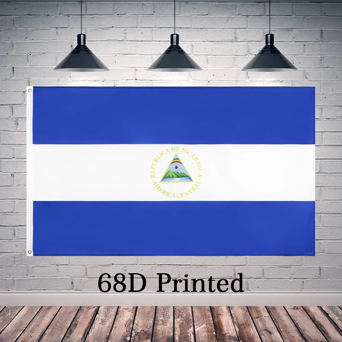 

90X150cm Nicaragua Flag Polyester Printed Decoration Banner Tapestry FLAGLAND