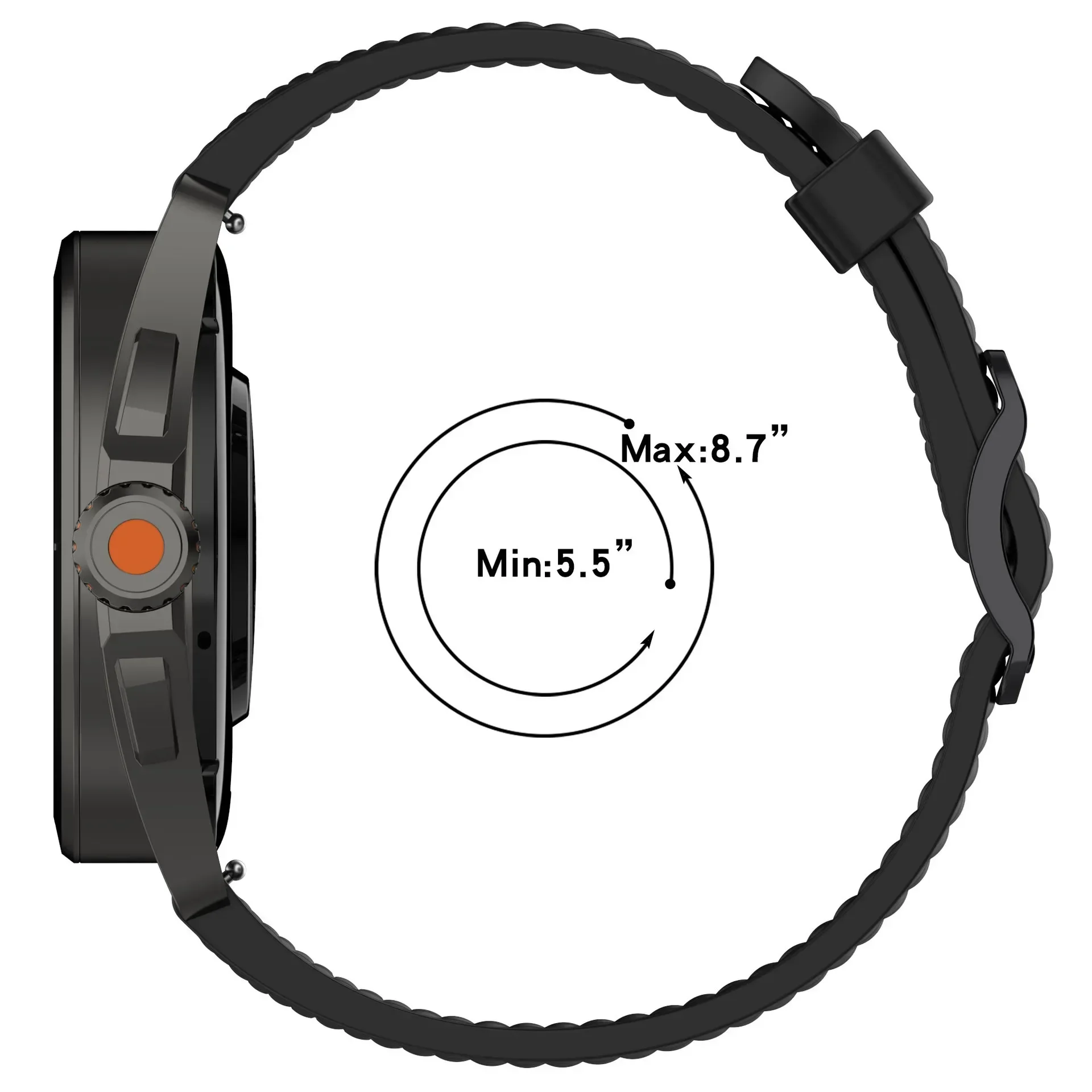 Breathable Silicone Sport Wristband - 20mm/22mm Width