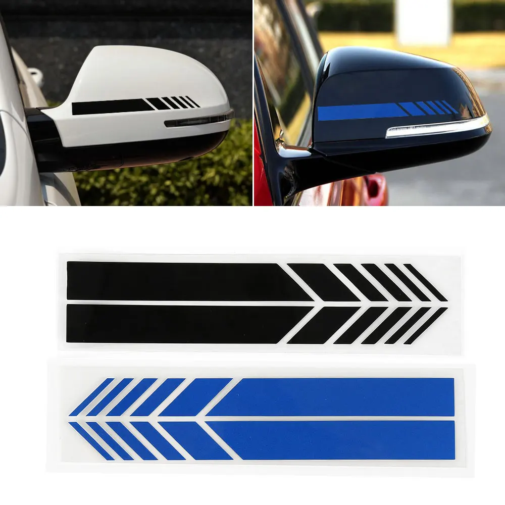 Car Sticker wall sticker mirror wall sticker car trunk sticker Durable Racing Strips Side Rear View Mirror Decor Decal 3d Car Sticker Car Racing Stripe Stickers Accessories Waterproof