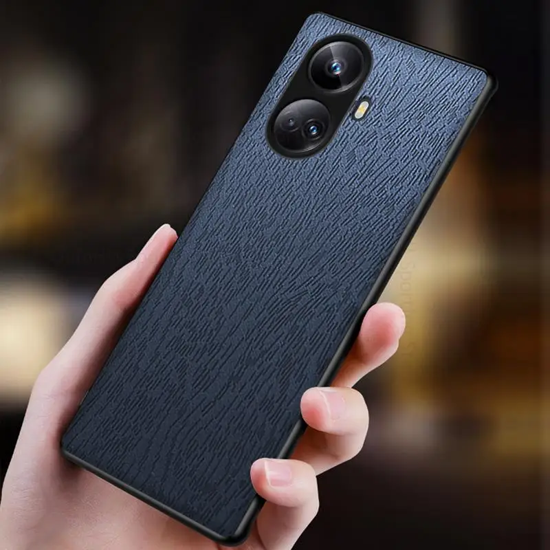 

Coque For OPPO Realme 10 Pro Plus 5G Wood Texture Leather Phone Case For Realme 10 5G GT2 Explorer Master Ultra Slim Phone Cover