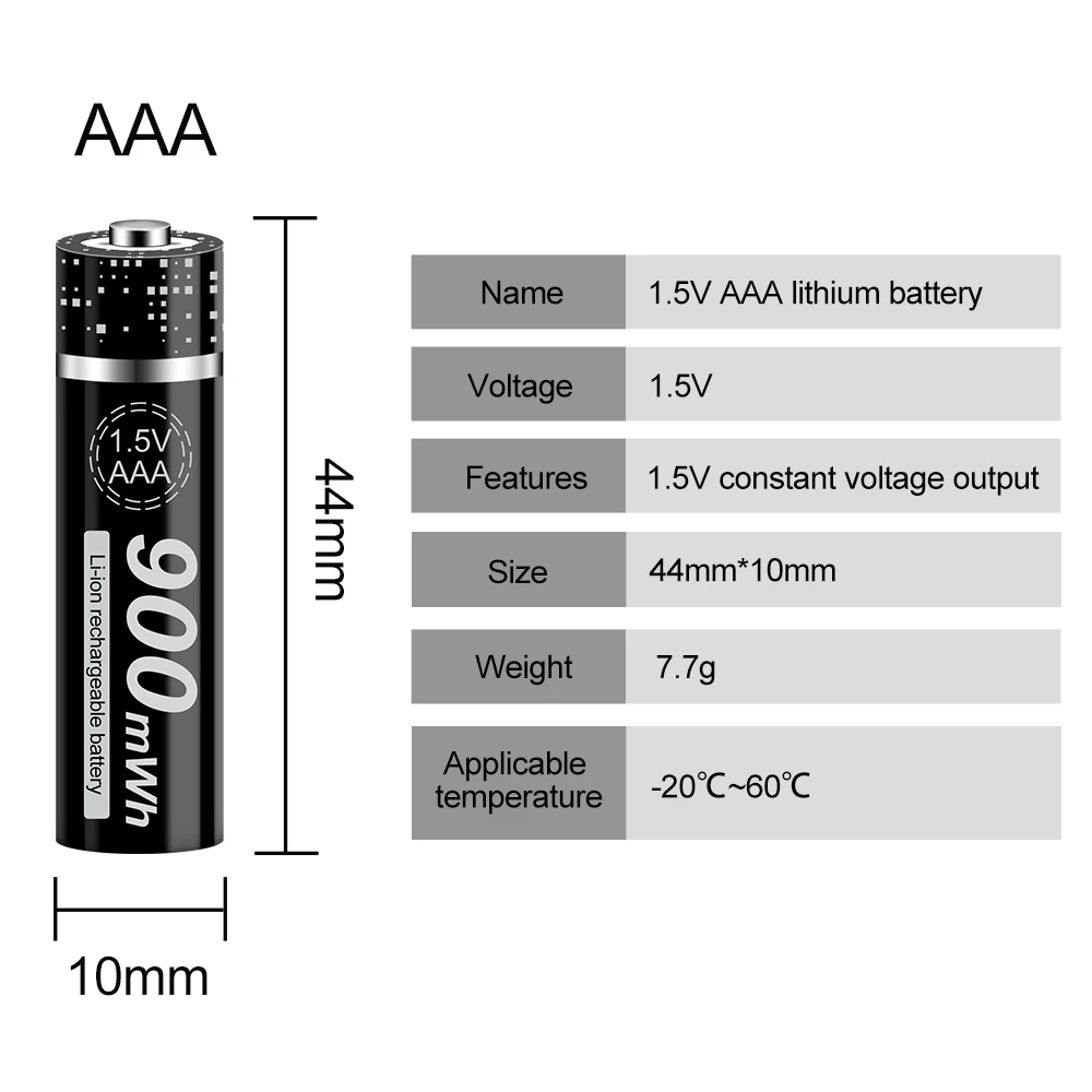 PALO 3400mWh 1.5V Li-ion AA Rechargeable Batteries+900mWh 1.5V AAA Battery  Lithium AA AAA Rechargeable Battery LR3 LR6 Battery - AliExpress