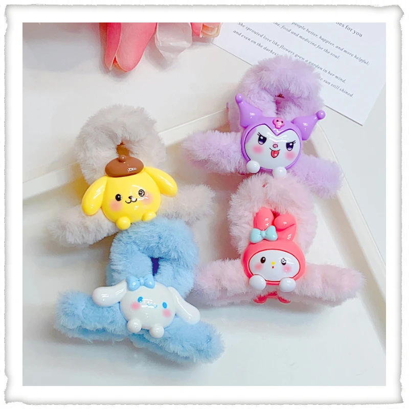 

Kawaii Hello Kitty Sanrio Hairpin Kuromi My Melody Cute Alligator Clips Shape Hairpins Fashion Hair Accessories Gift for Kids