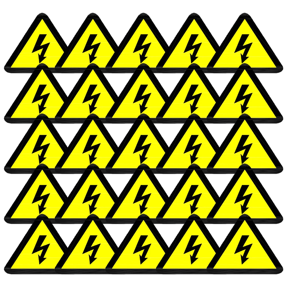 

25 Pcs Logo Stickers Electric Decal Warning Electrical Panel Label Fence Sign High Voltage Caution Danger Labels Adhesive