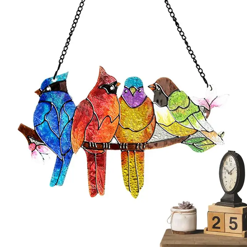 

Stain Glass Bird Sun Catcher Birds On Branch Sun Catchers Bird Stained Glass Sun Catcher Multicolor Birds On Branch Sun Catchers