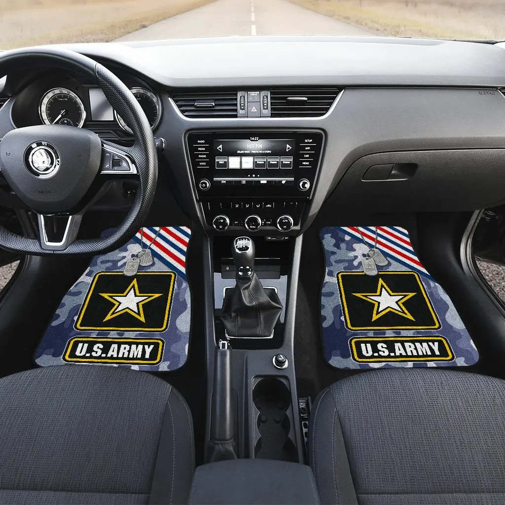 

US Army Veteran Camouflage Colorful Newest Car FLoor Mats 3D Printed Pattern Mats Fit for Most Car Anti Slip Cheap Style-1