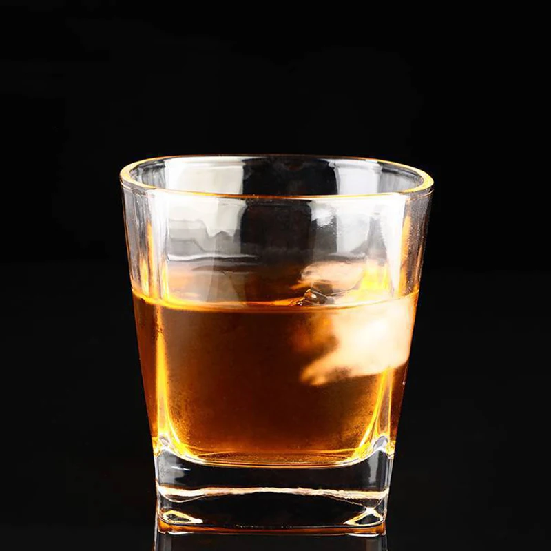 Wine Glass 235ml Thickened Bottom Square Water Bottle Thick Glass Tumbler Old Fashioned Transparent Coffee Cups Juice Cup