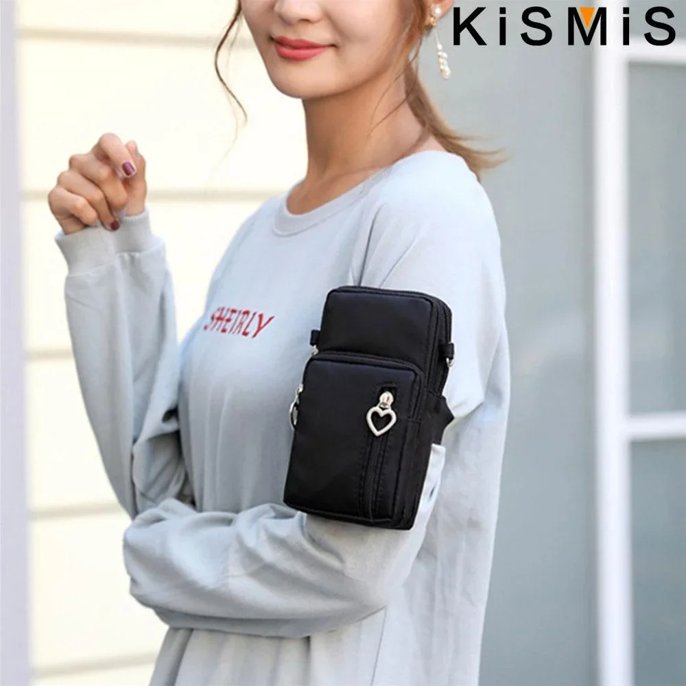 Sports Wallet Phone Bag For Mobile Shoulder Bag Pouch Case Belt Handbag Purse Coin Wallet Retro Key Holder Bags Arm